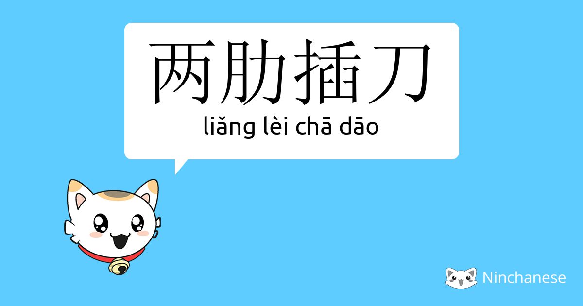 两肋插刀 Liǎng Lei Cha Dao Chinese Character Definition English Meaning And Stroke Order Ninchanese